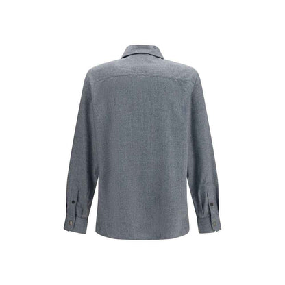 Gray Wool Oves Aries Dress Shirt