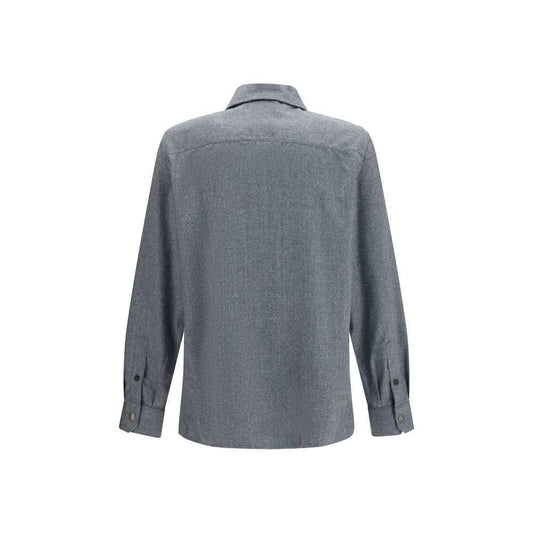 Gray Wool Oves Aries Dress Shirt
