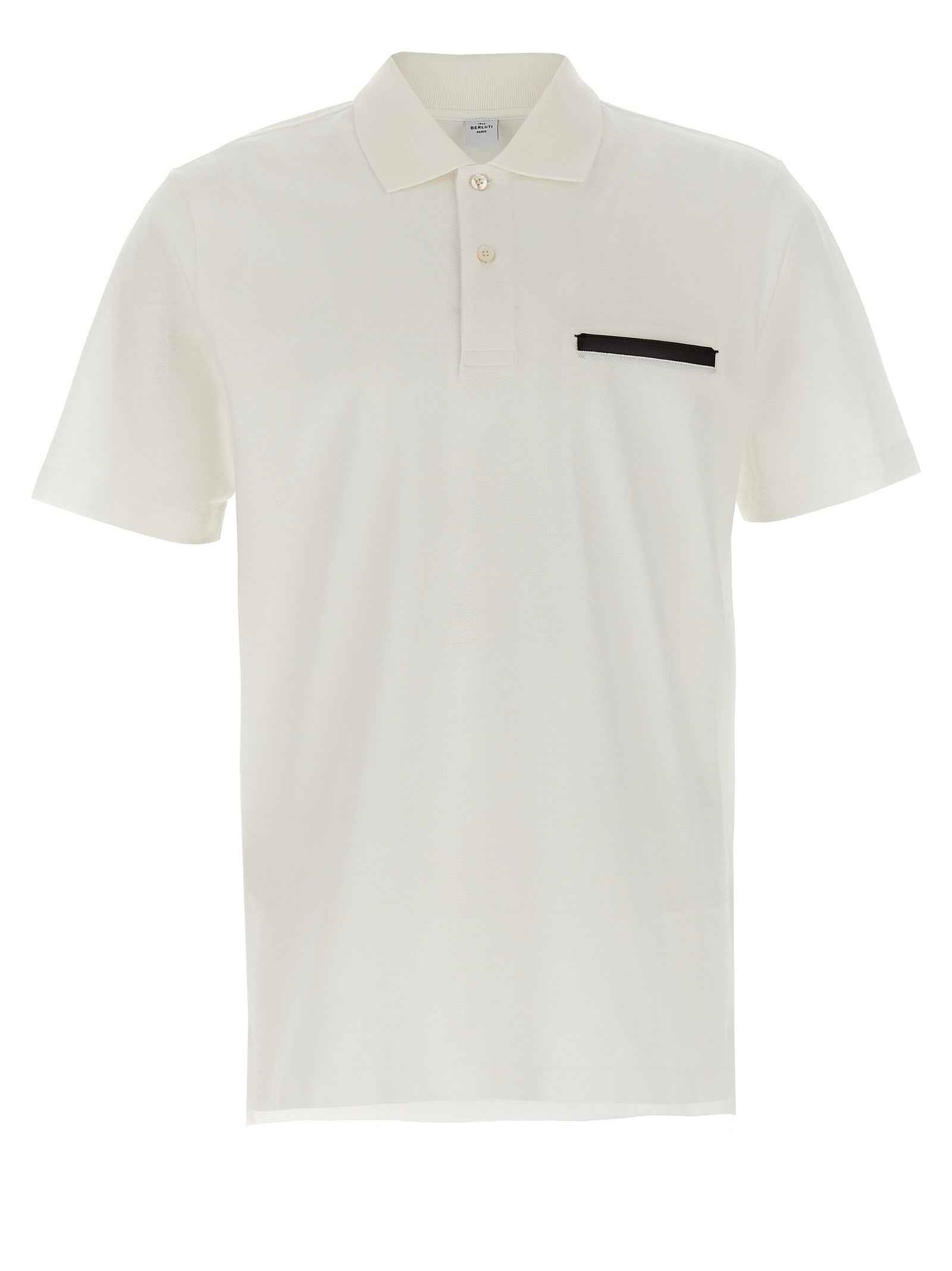 White Cotton Polo Shirt