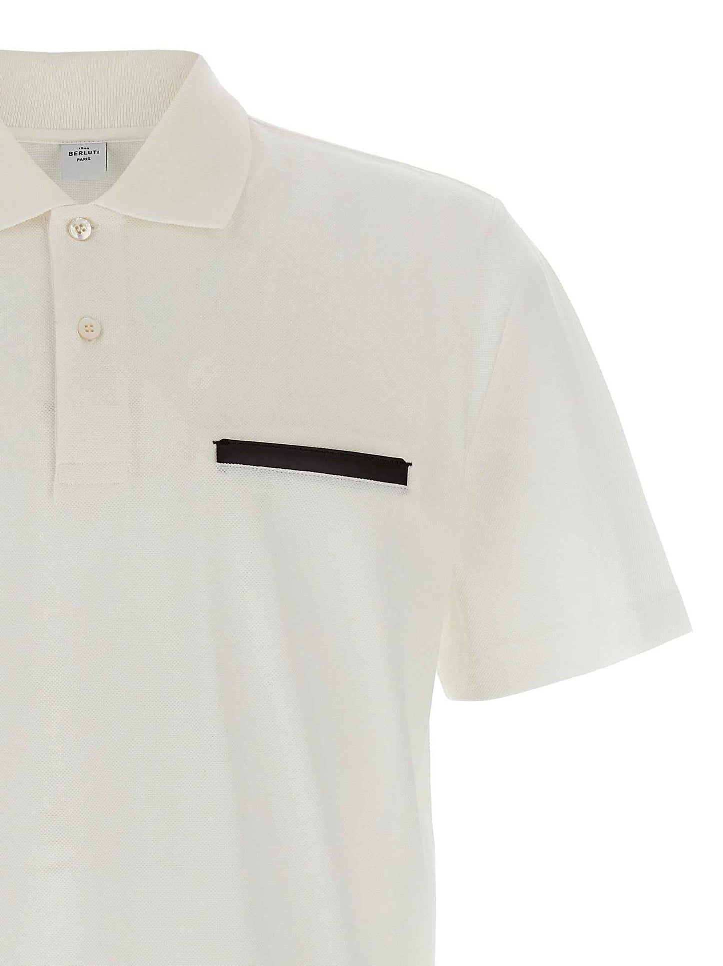White Cotton Polo Shirt