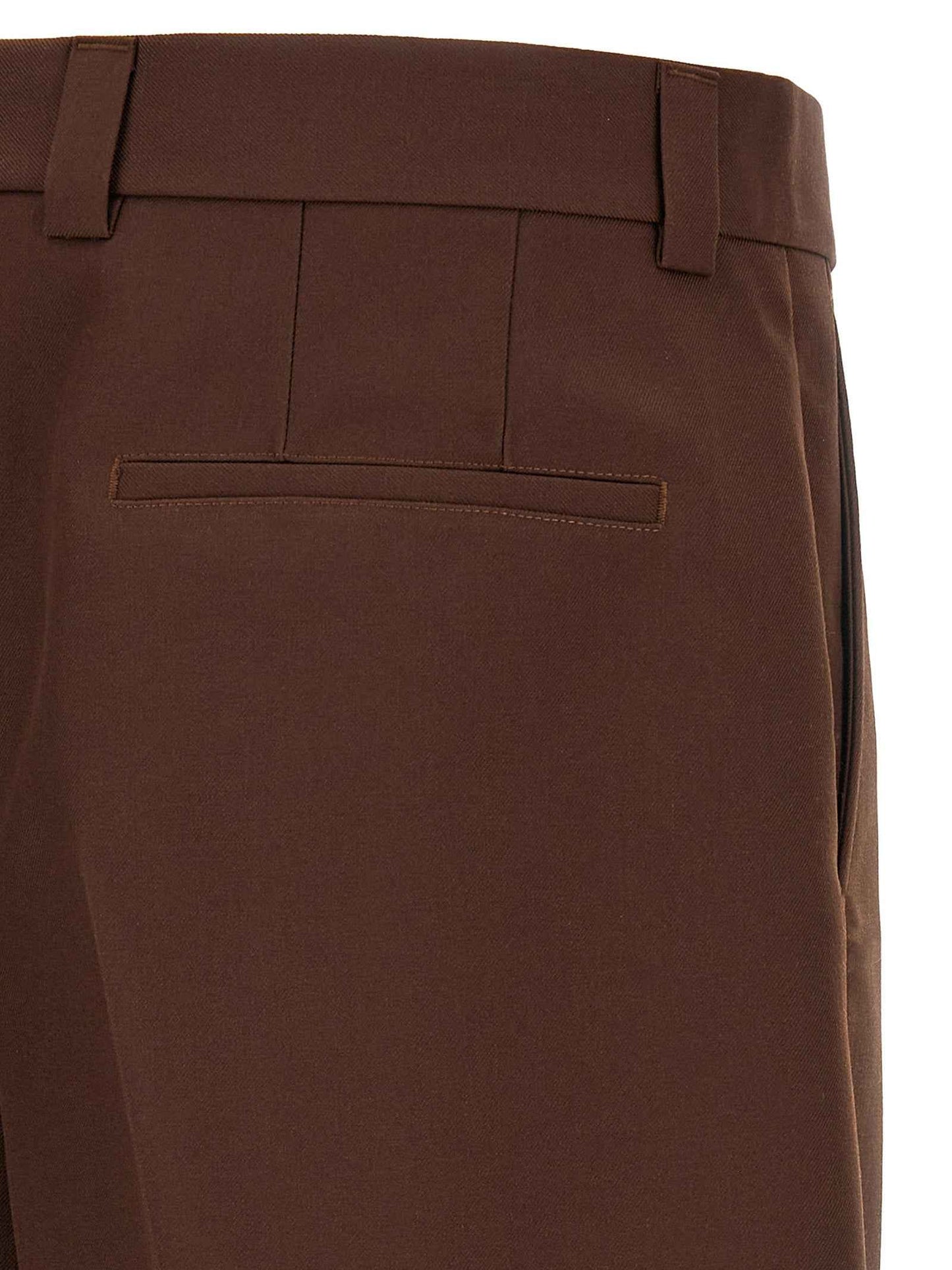 Brown Wool Bermuda Shorts