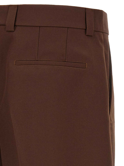 Brown Wool Bermuda Shorts