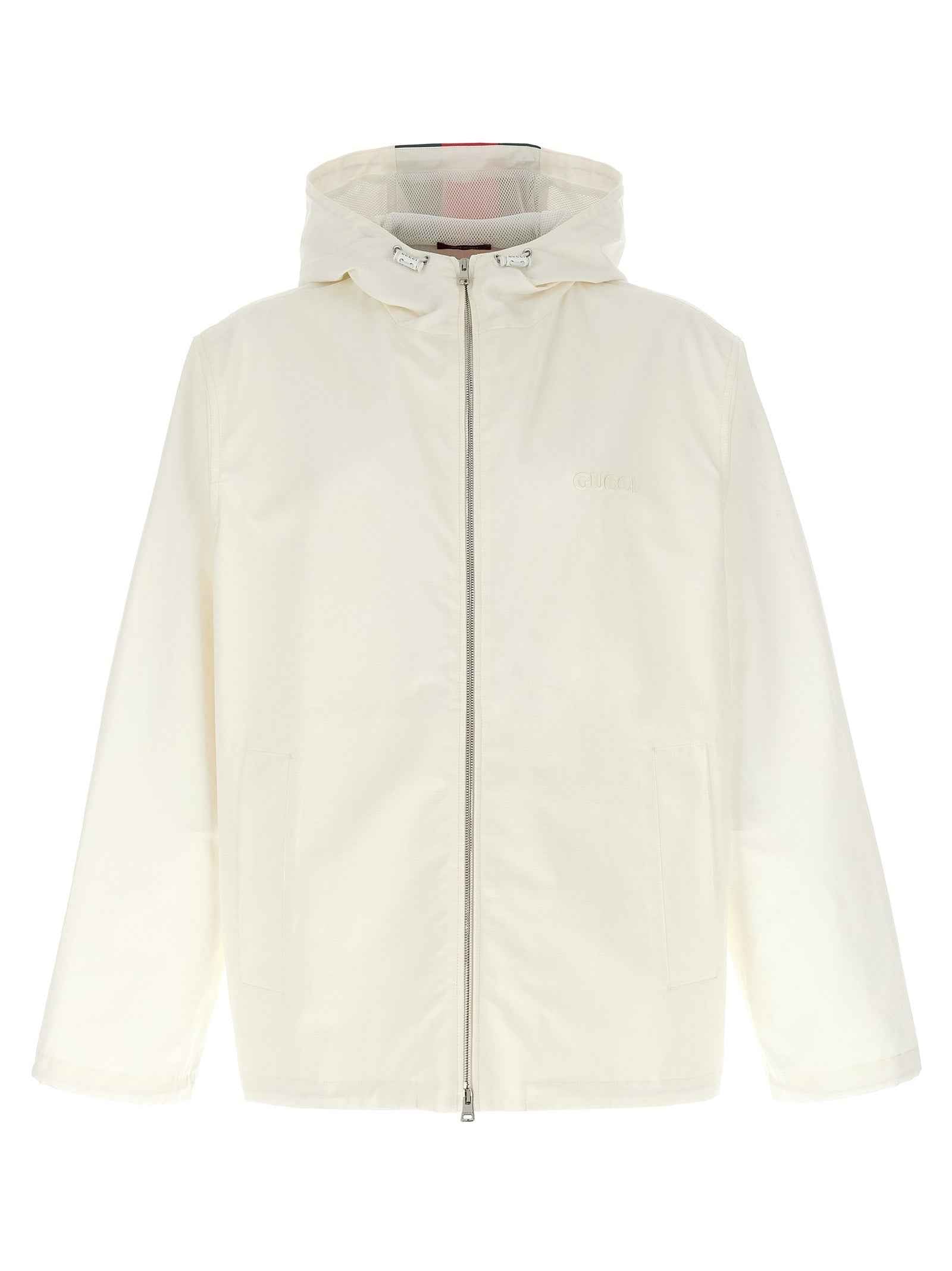 White Cotton Shell Jacket