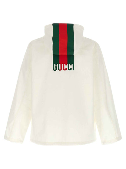 White Cotton Shell Jacket