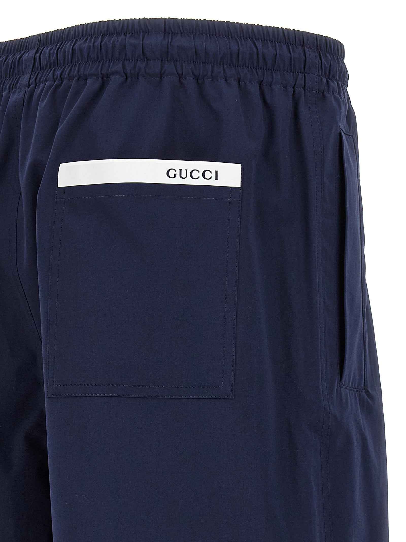 Blue Cotton Bermuda Shorts