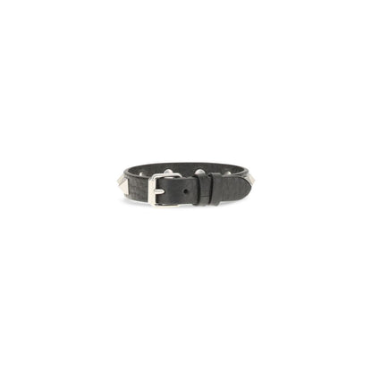 Black Calf Leather Bos Taurus Bracelet