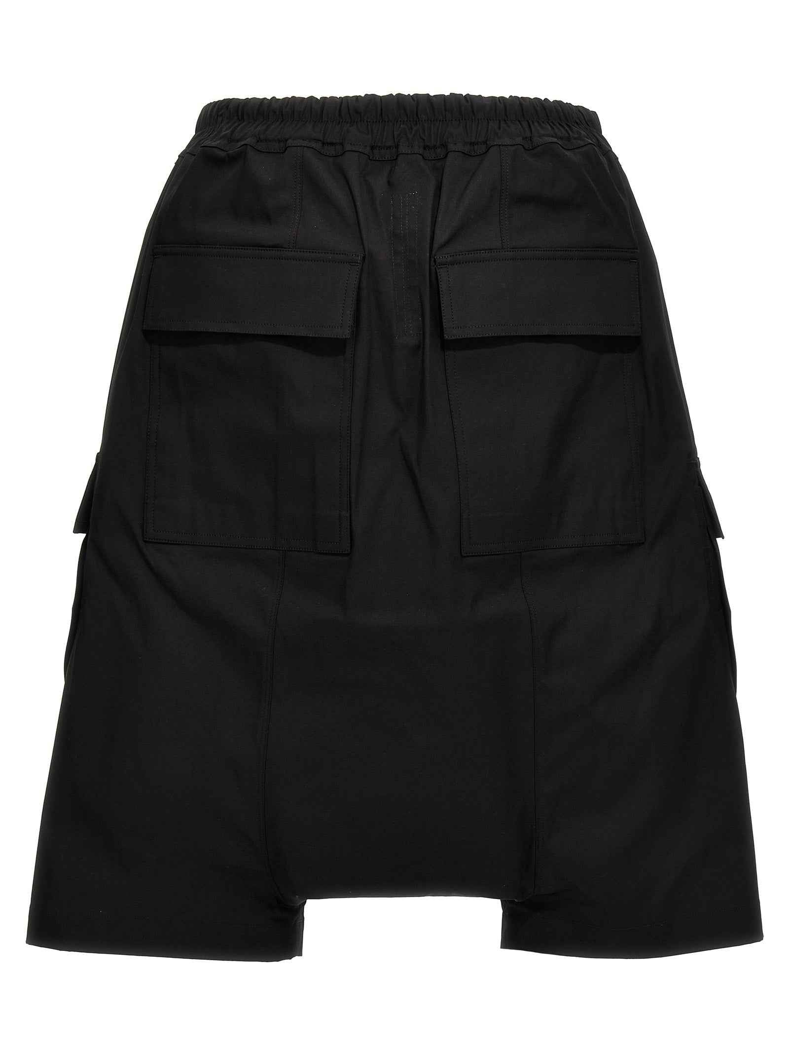 Black Cotton Bermuda Shorts