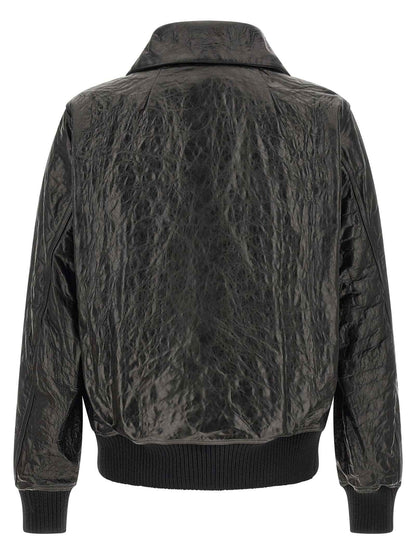 Black Lamb Leather Leather Jacket