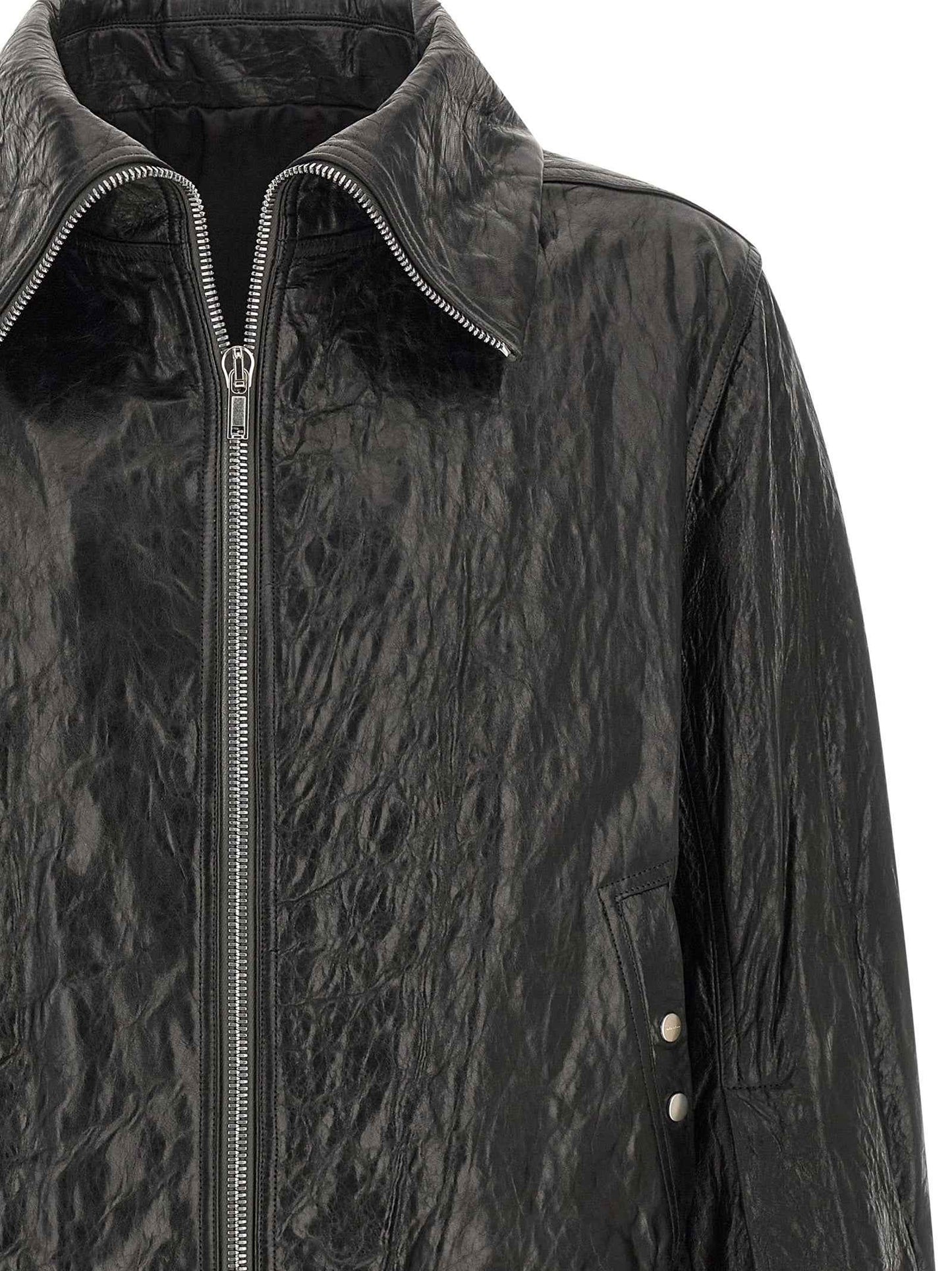Black Lamb Leather Leather Jacket