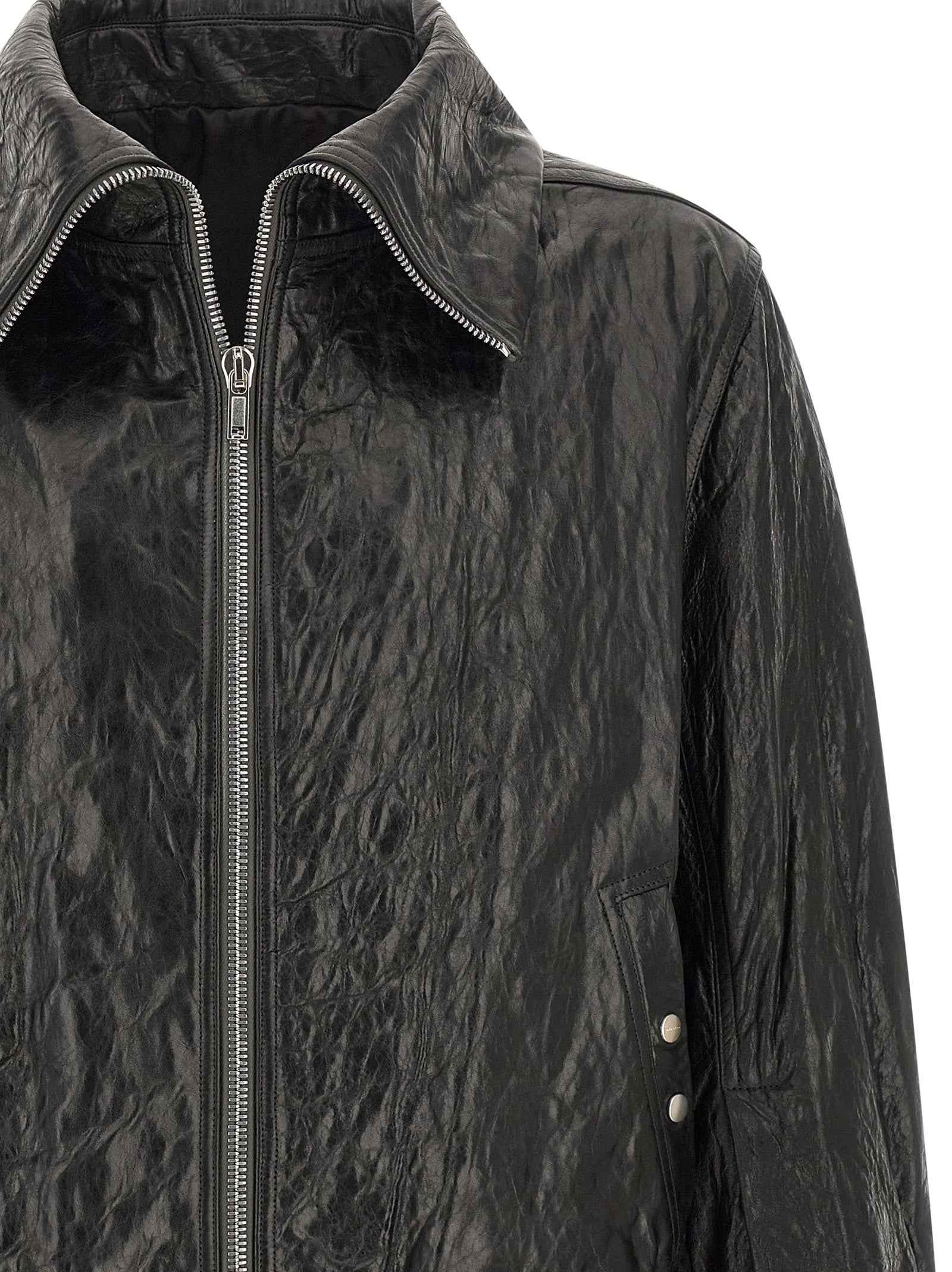 Black Lamb Leather Leather Jacket