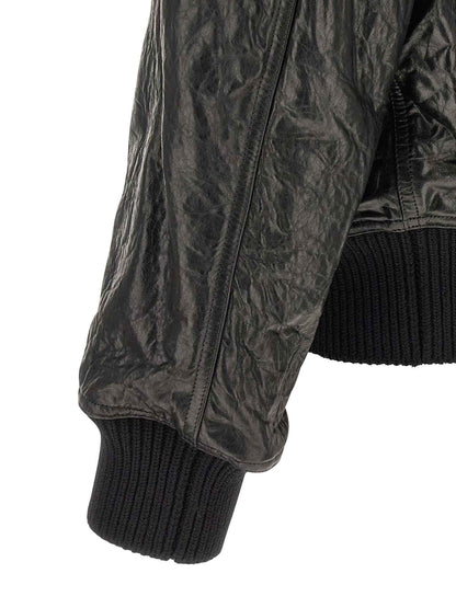 Black Lamb Leather Leather Jacket