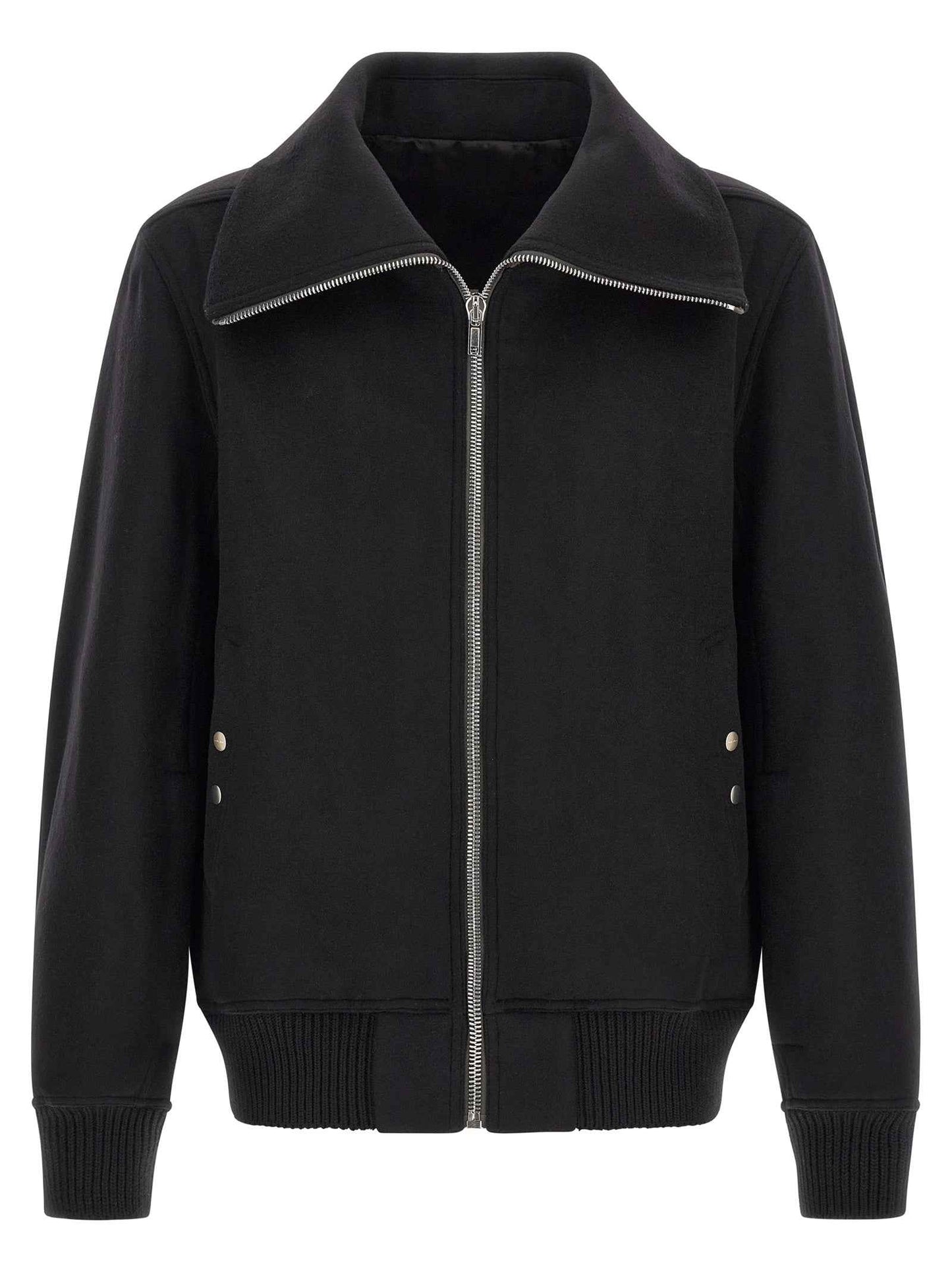Black Virgin Wool Bomber