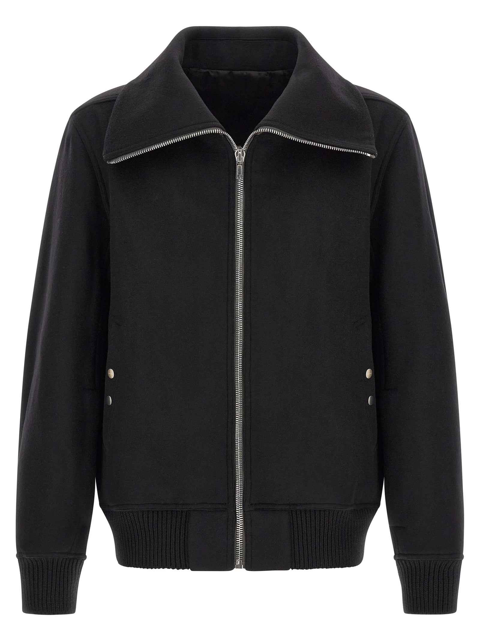 Black Virgin Wool Bomber