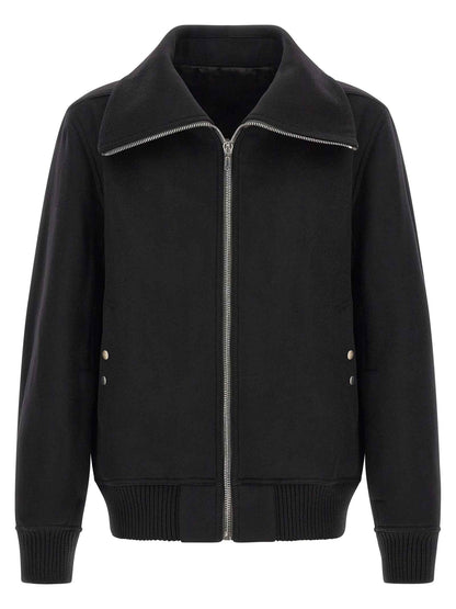Black Virgin Wool Bomber