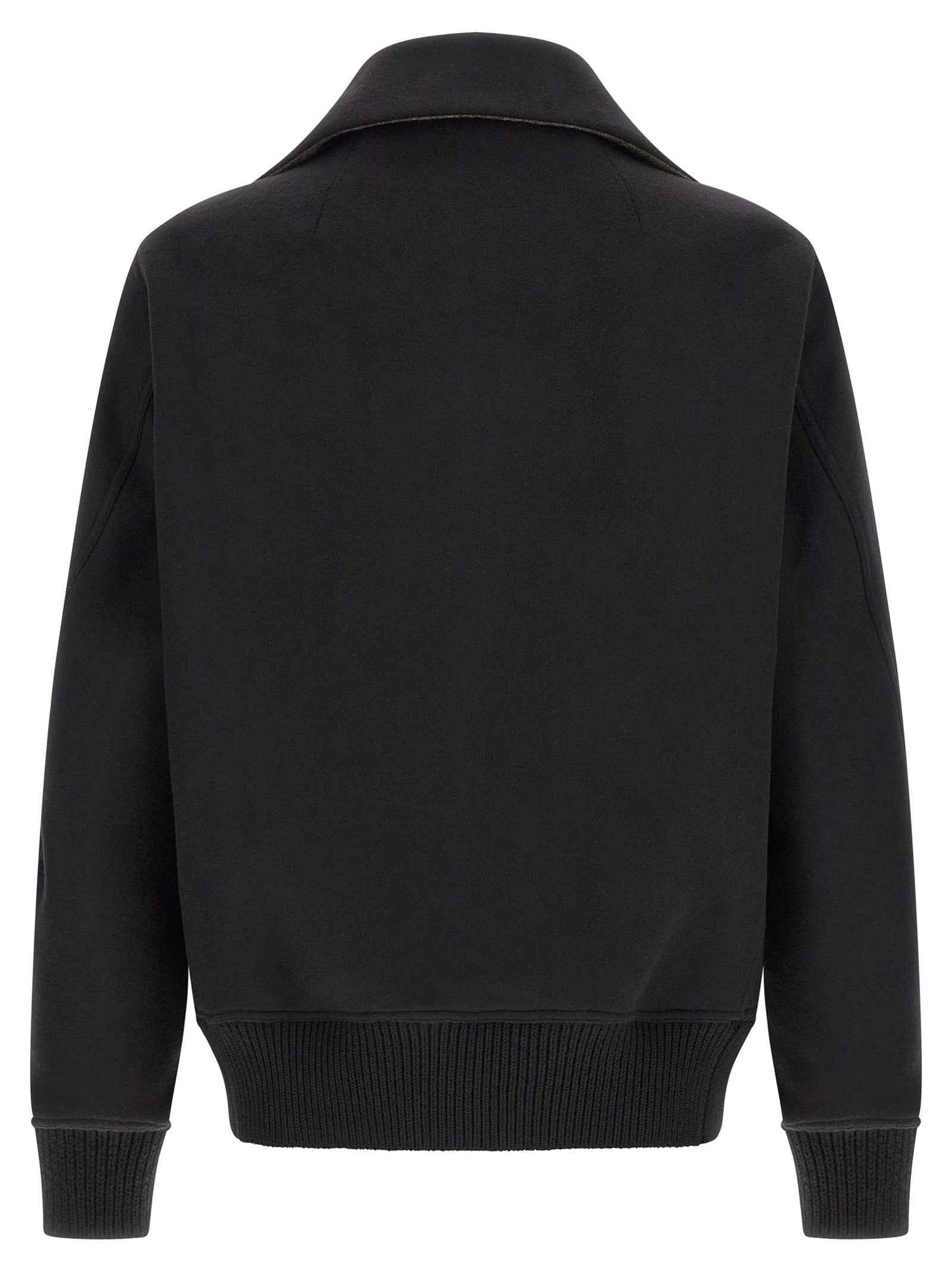 Black Virgin Wool Bomber