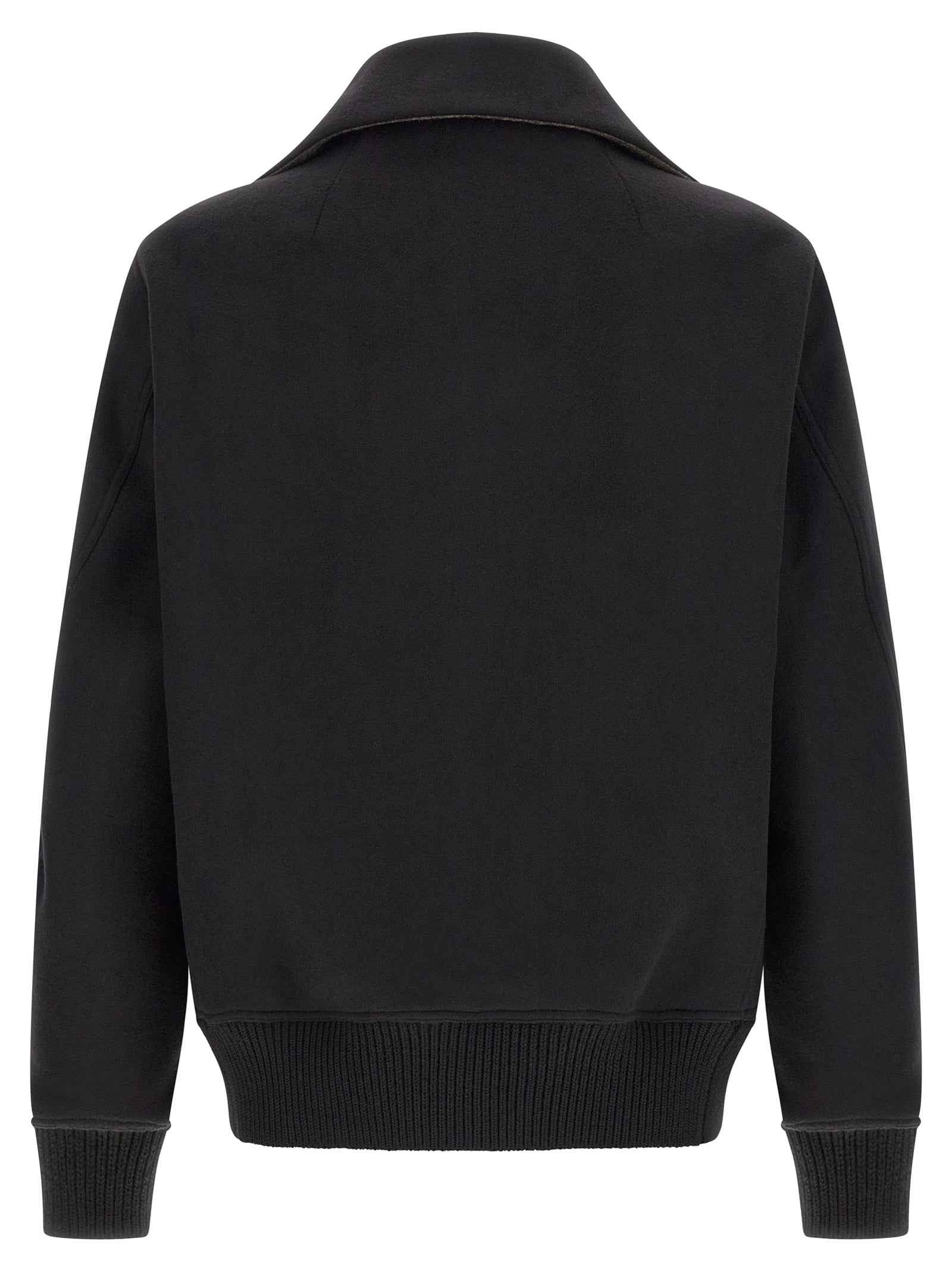 Black Virgin Wool Bomber