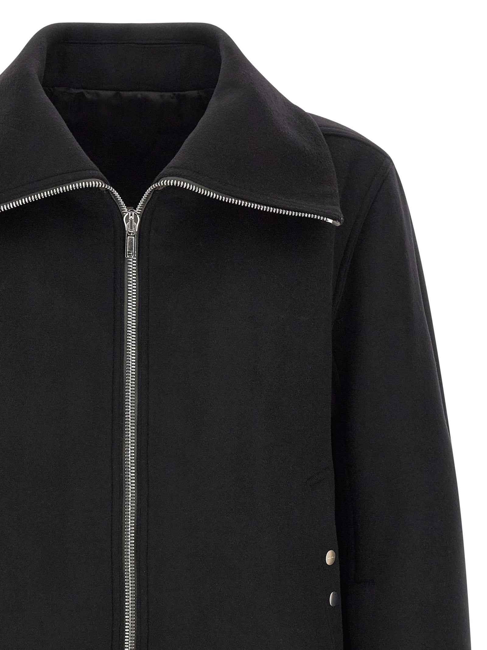 Black Virgin Wool Bomber