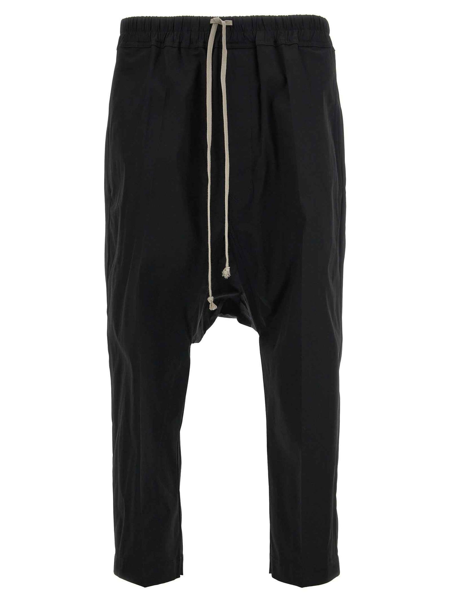 Black Cotton Casual Pants