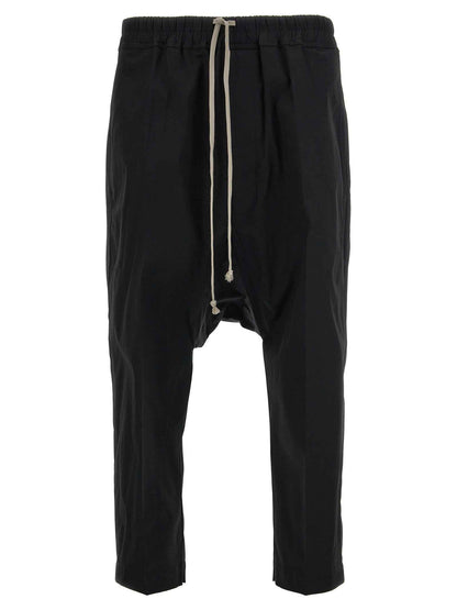 Black Cotton Casual Pants