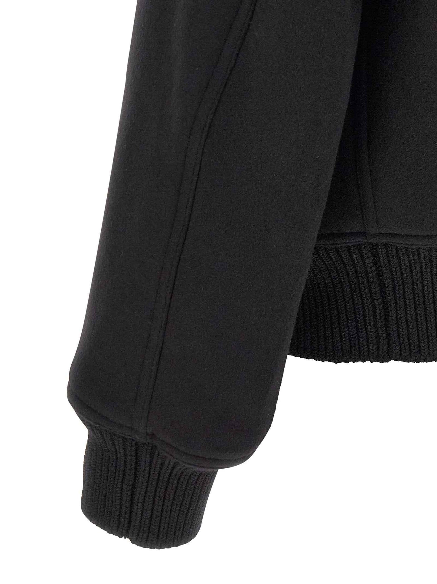 Black Virgin Wool Bomber