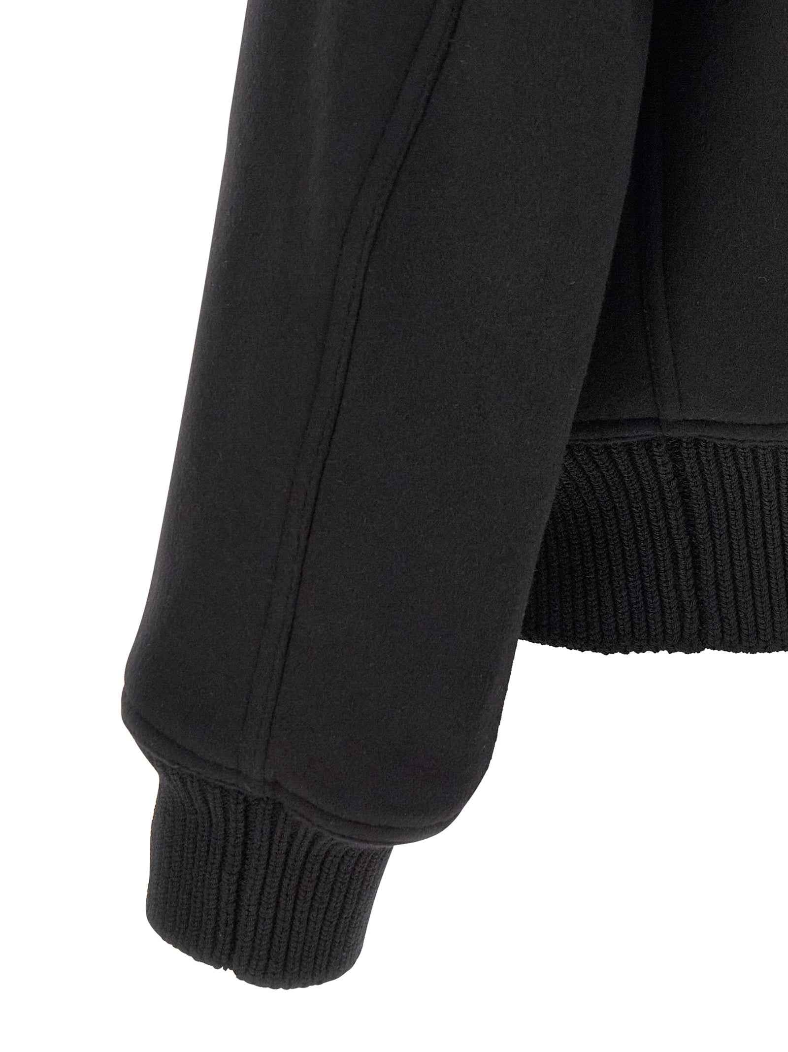 Black Virgin Wool Bomber