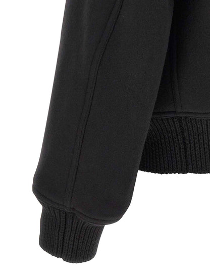 Black Virgin Wool Bomber
