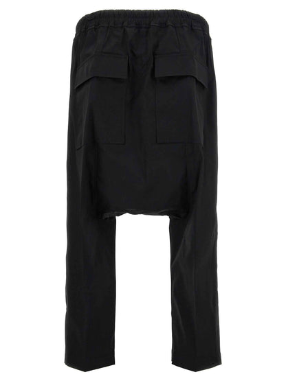 Black Cotton Casual Pants