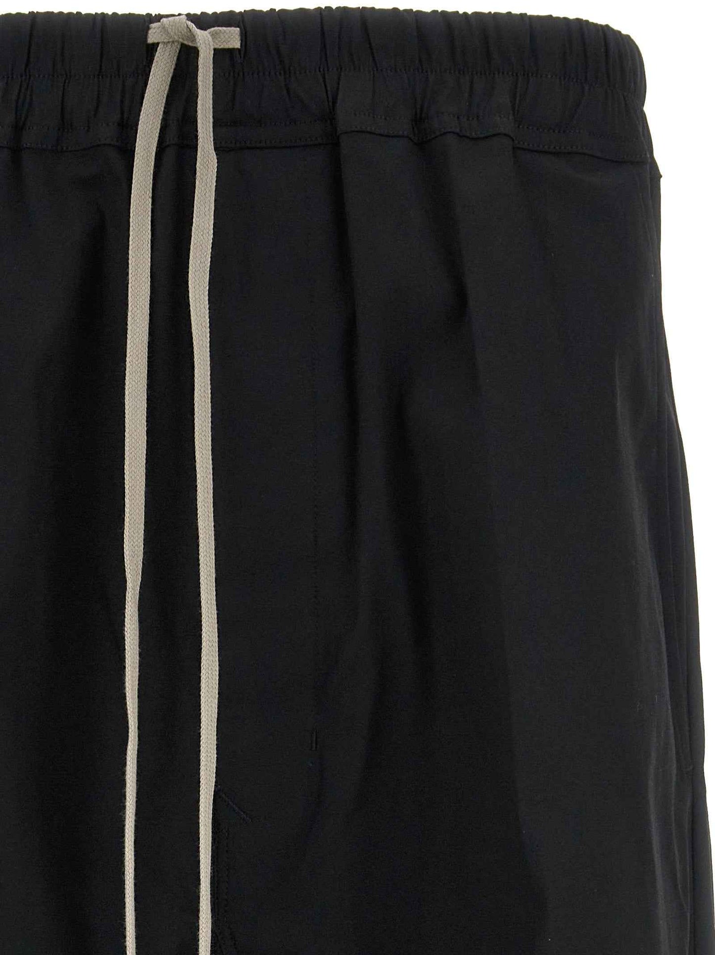 Black Cotton Casual Pants