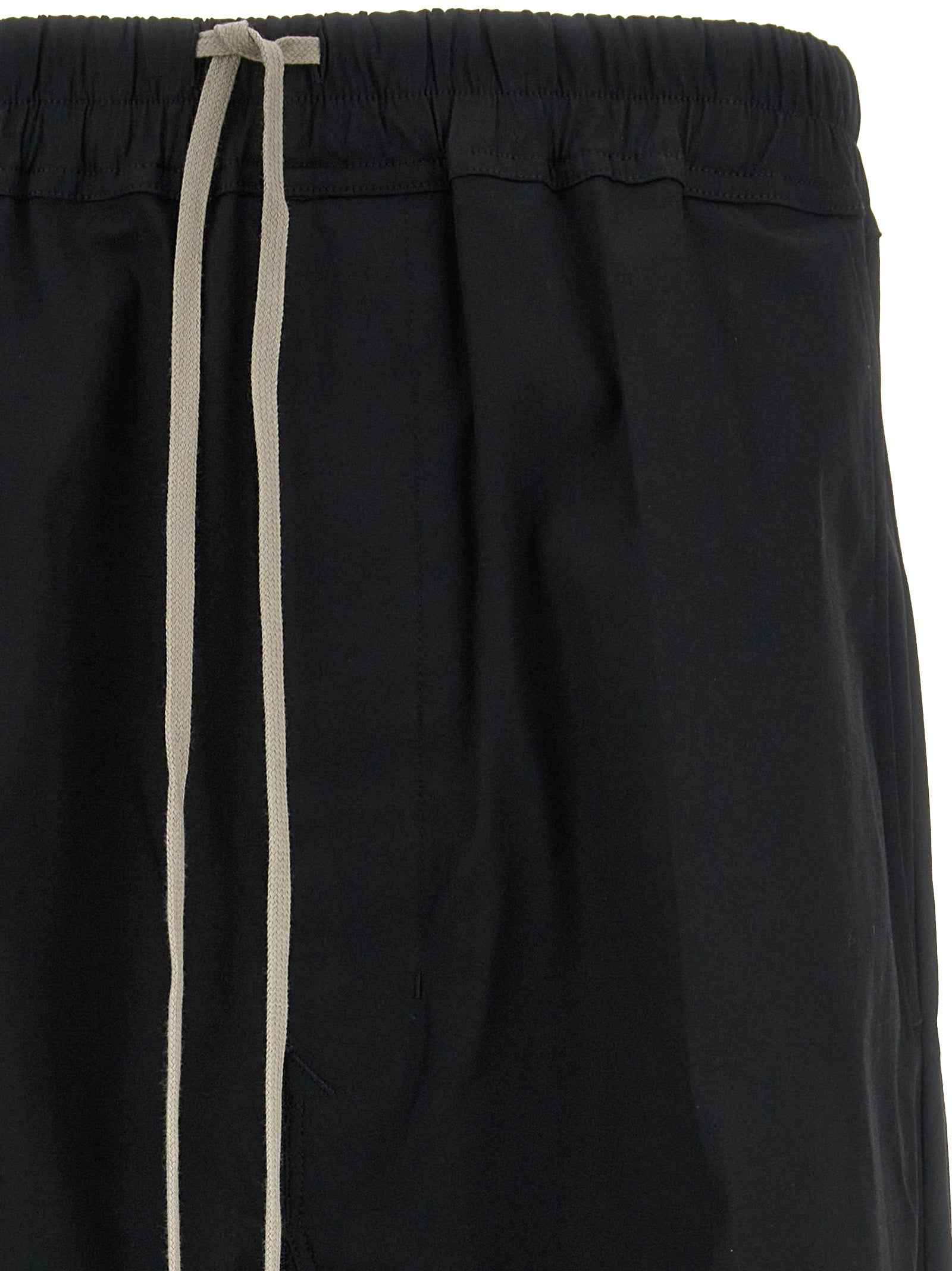 Black Cotton Casual Pants