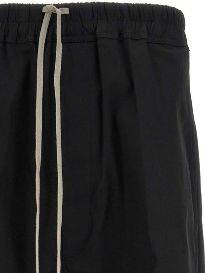 Black Cotton Casual Pants