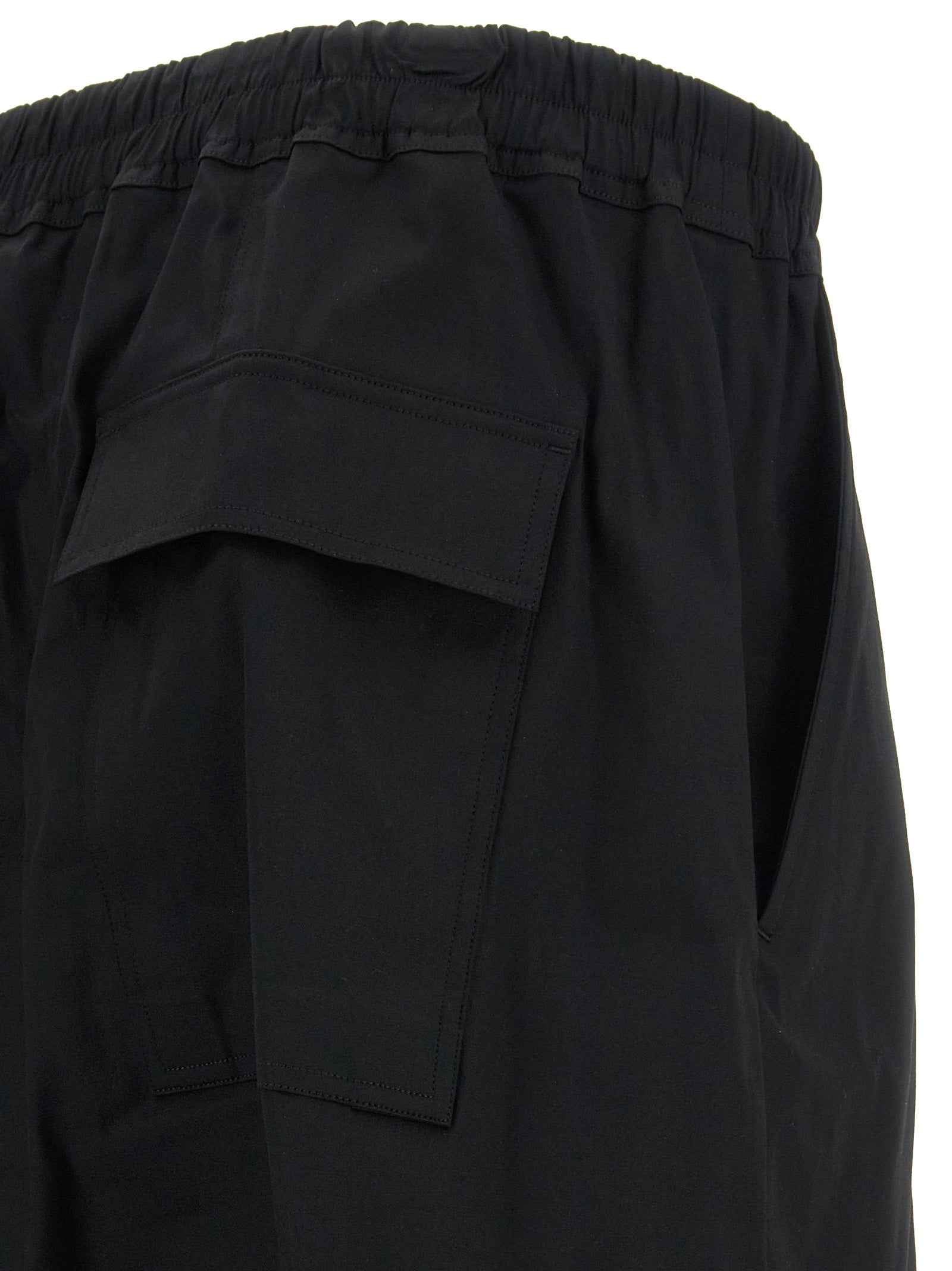 Black Cotton Casual Pants