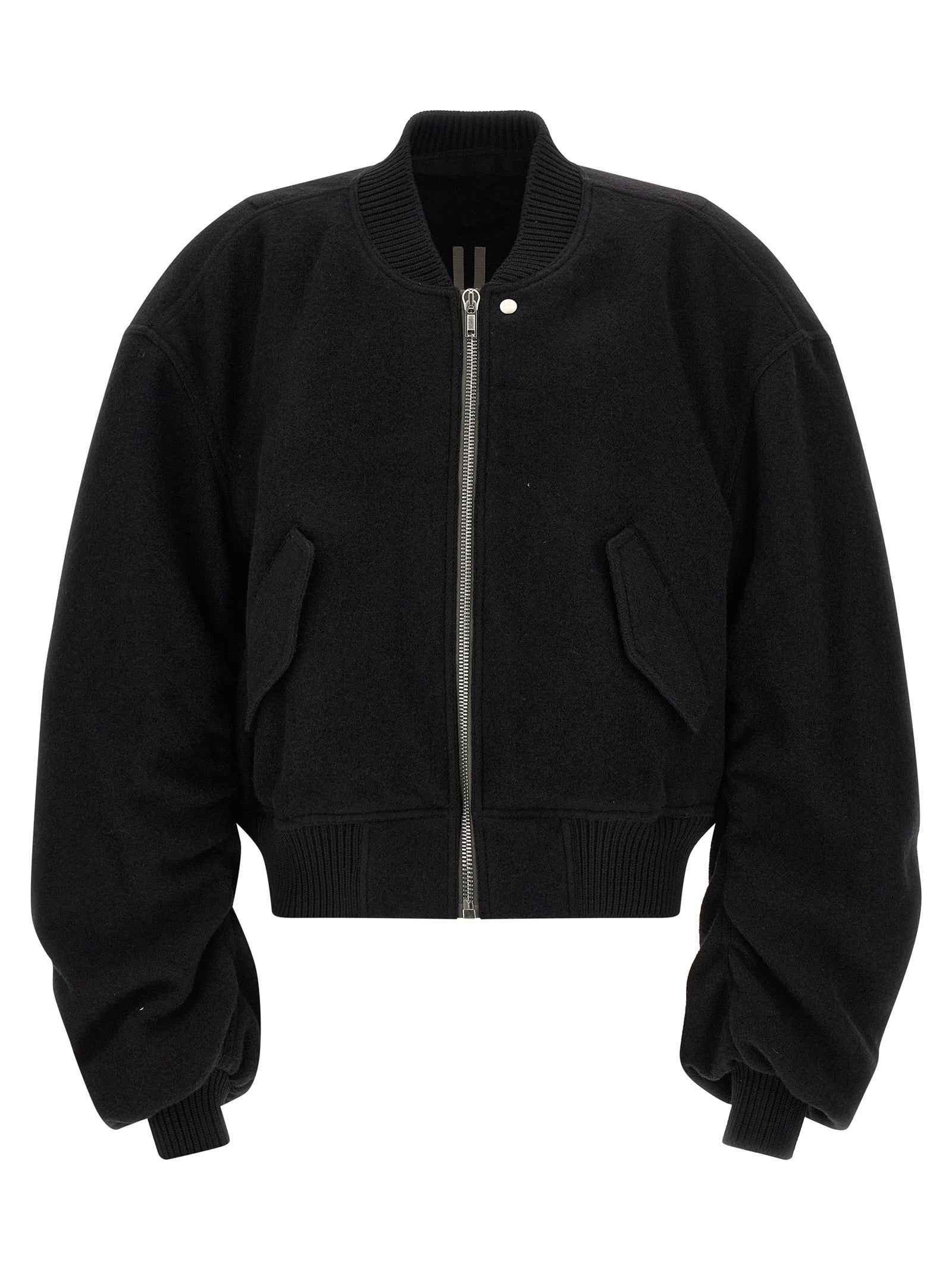 Black Virgin Wool Bomber