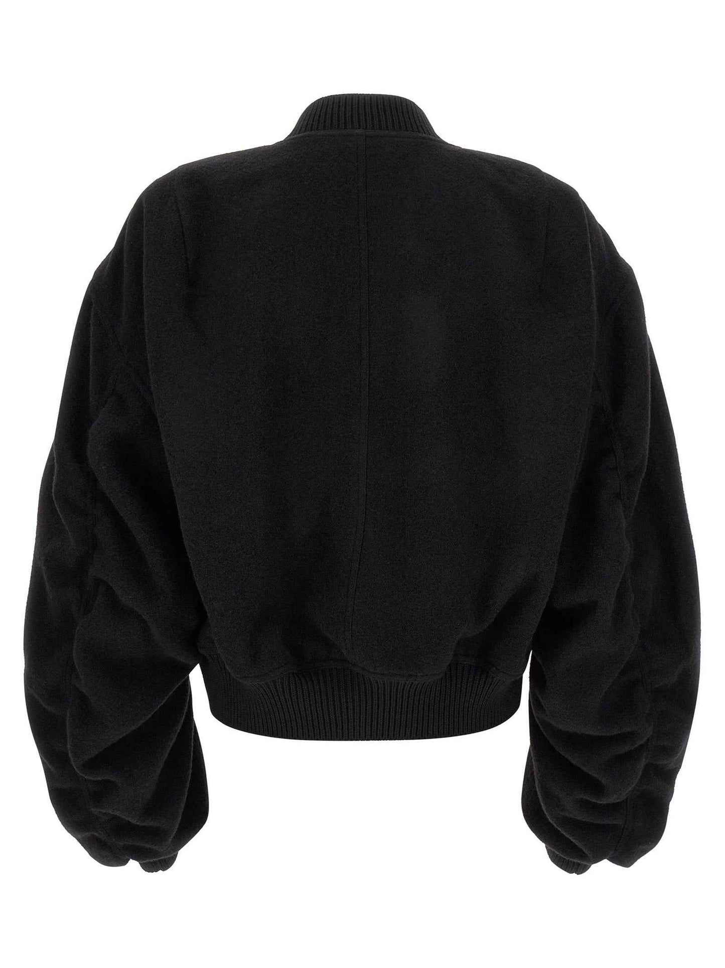 Black Virgin Wool Bomber