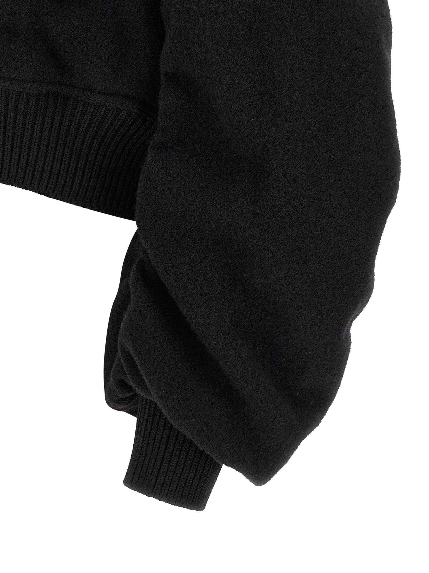 Black Virgin Wool Bomber