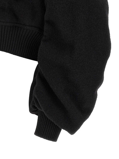 Black Virgin Wool Bomber