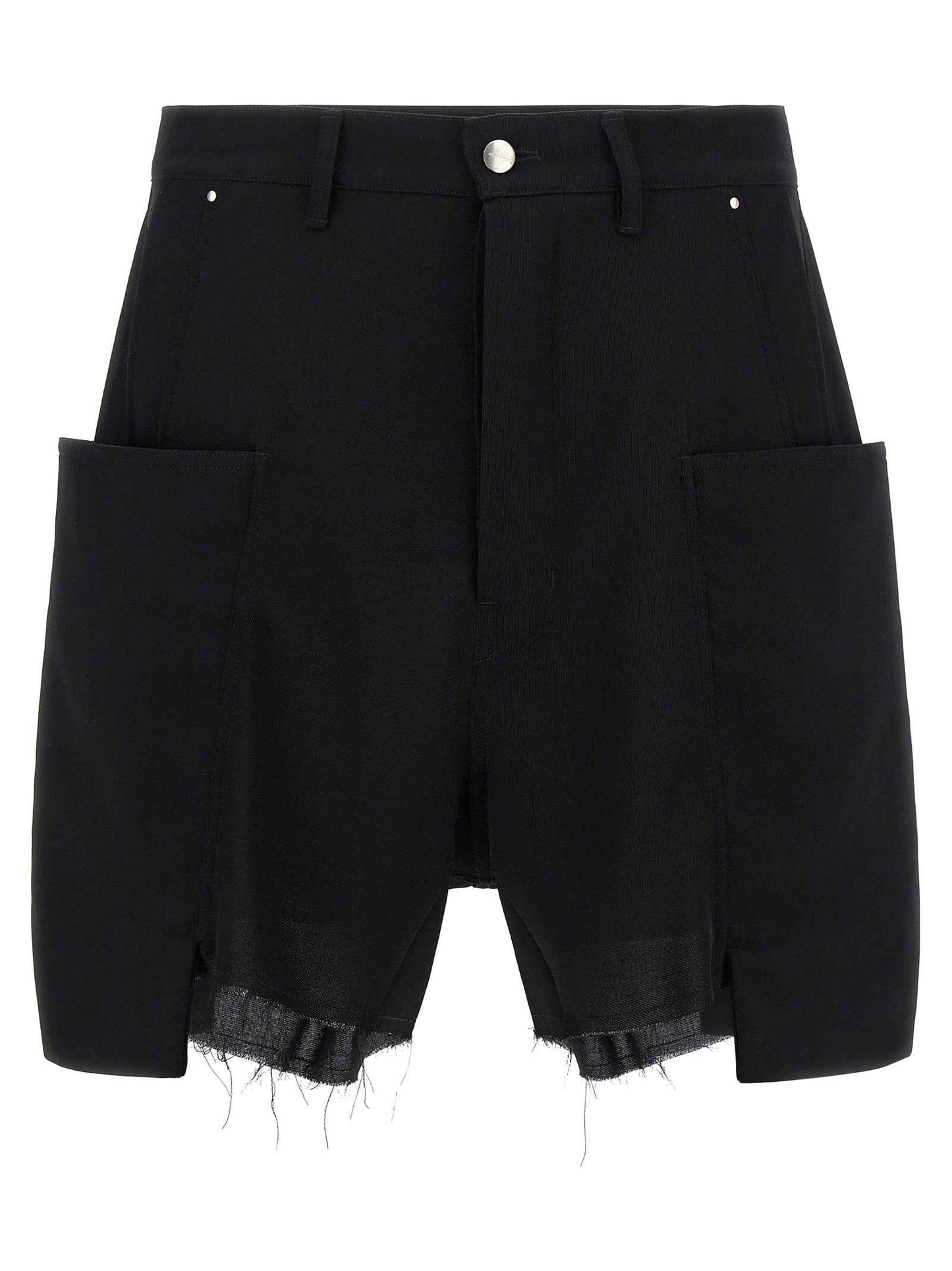 Black Wool Bermuda Shorts
