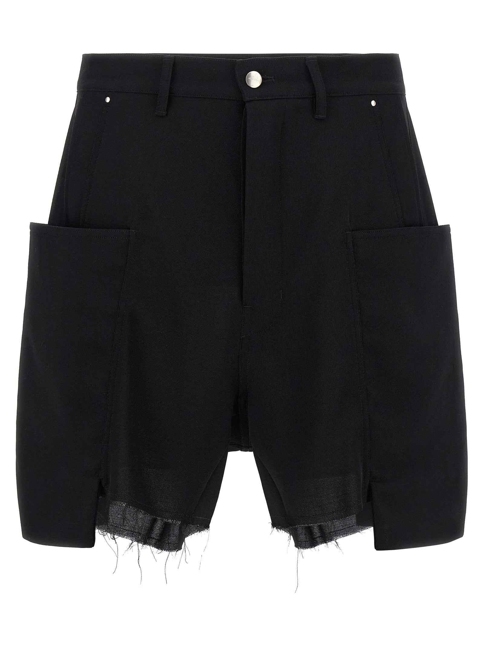 Black Wool Bermuda Shorts