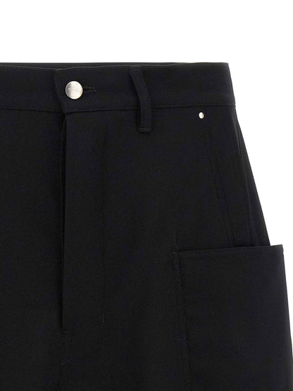 Black Wool Bermuda Shorts
