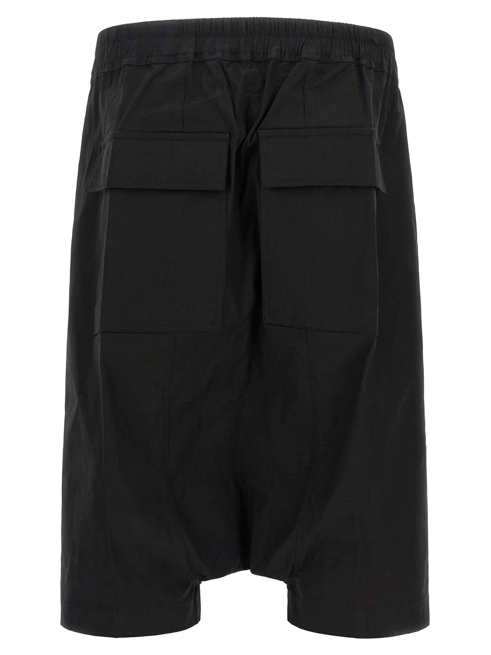 Black Cotton Bermuda Shorts