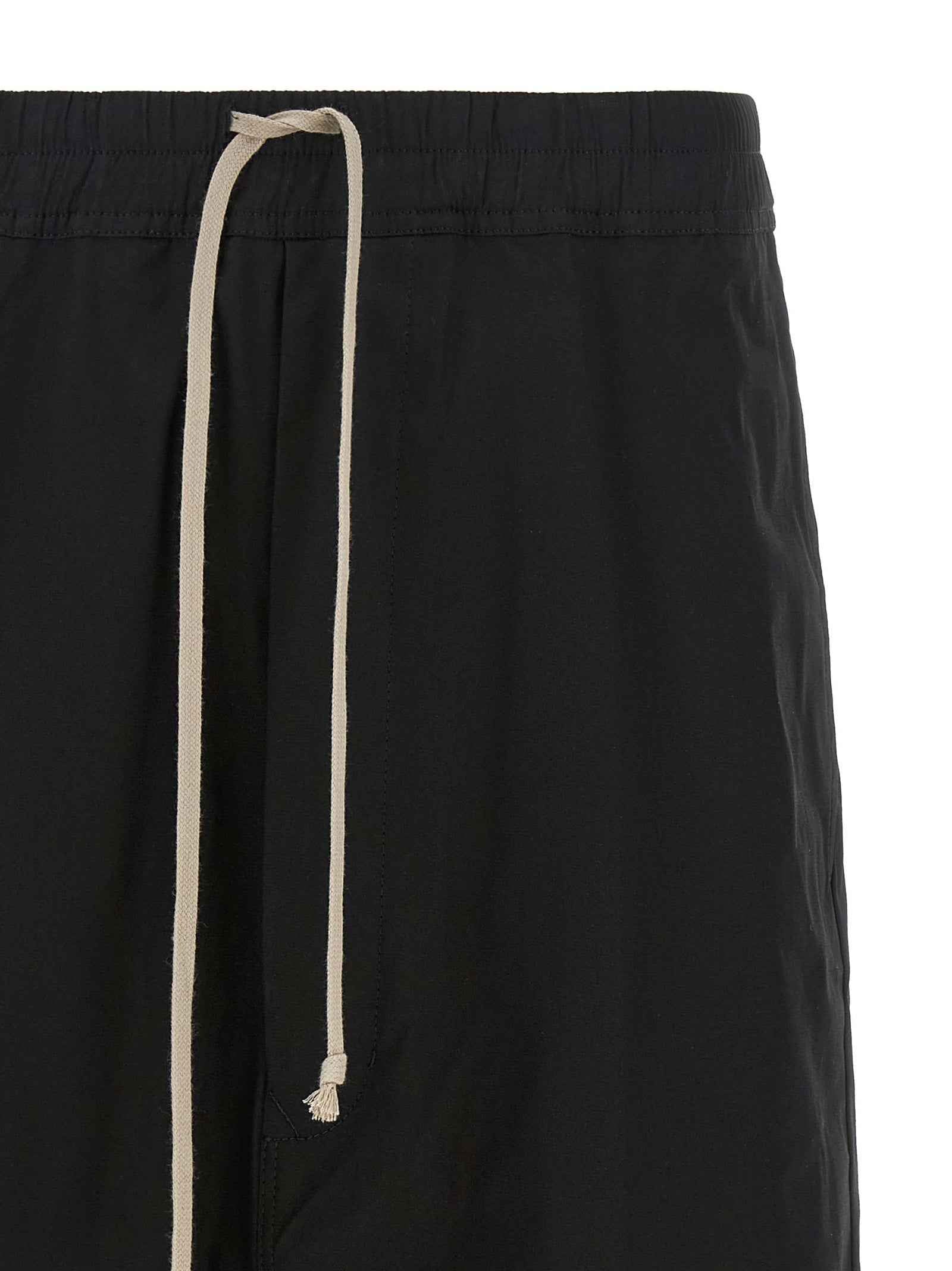 Black Cotton Bermuda Shorts