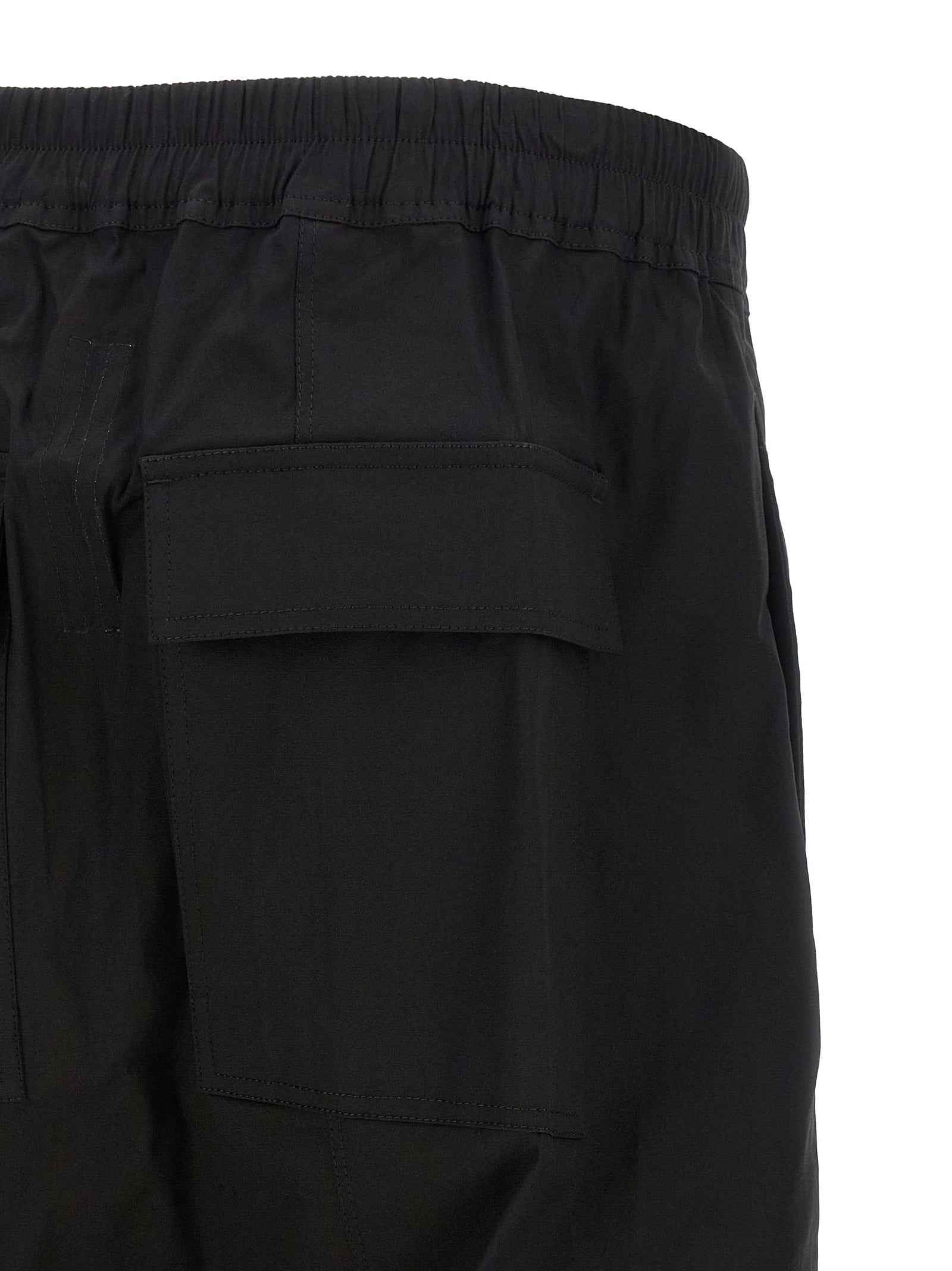 Black Cotton Bermuda Shorts
