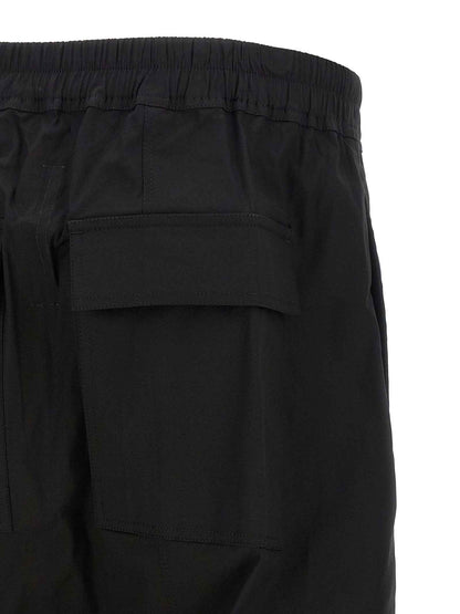 Black Cotton Bermuda Shorts