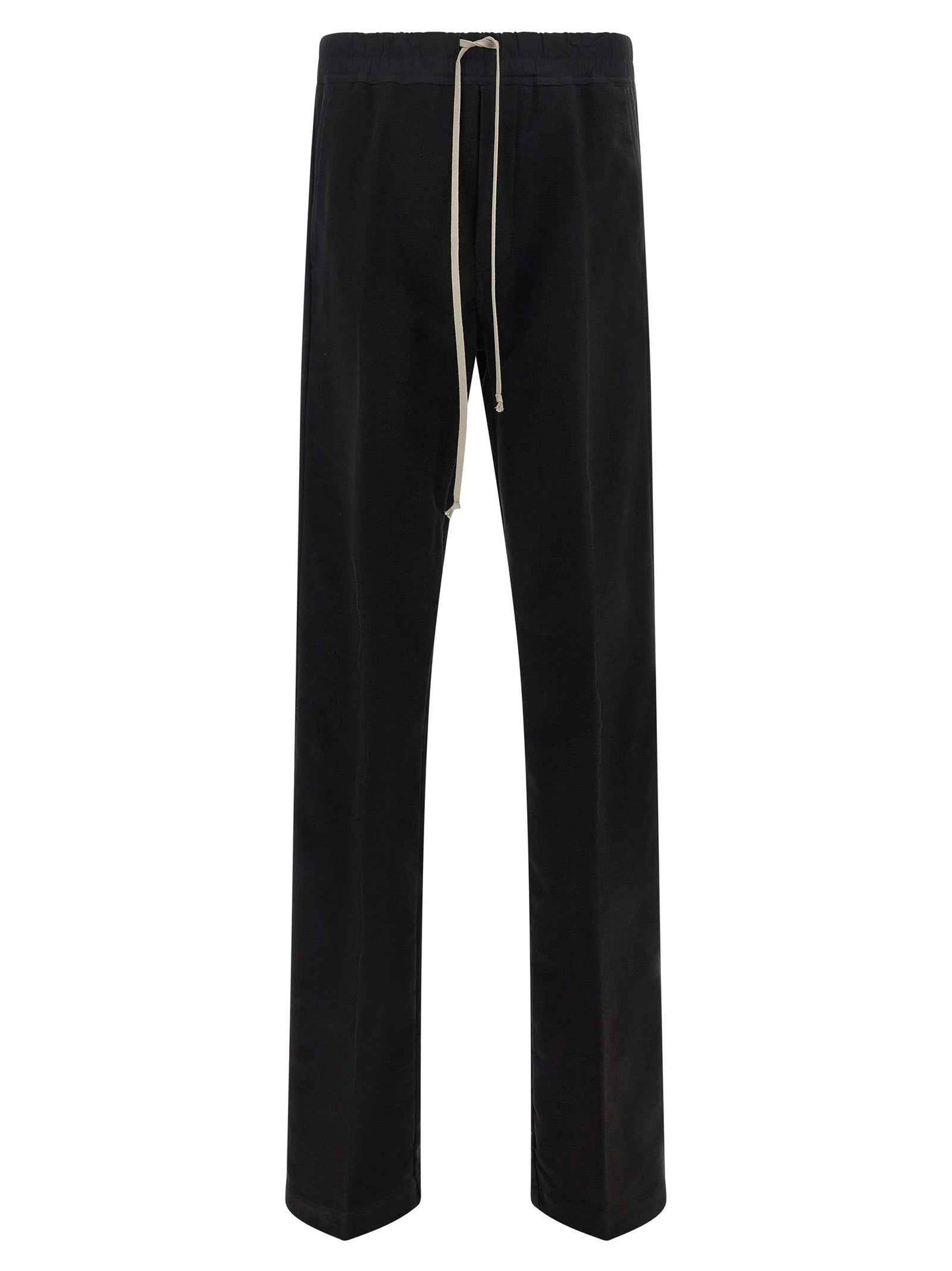 Black Cotton Casual Pants