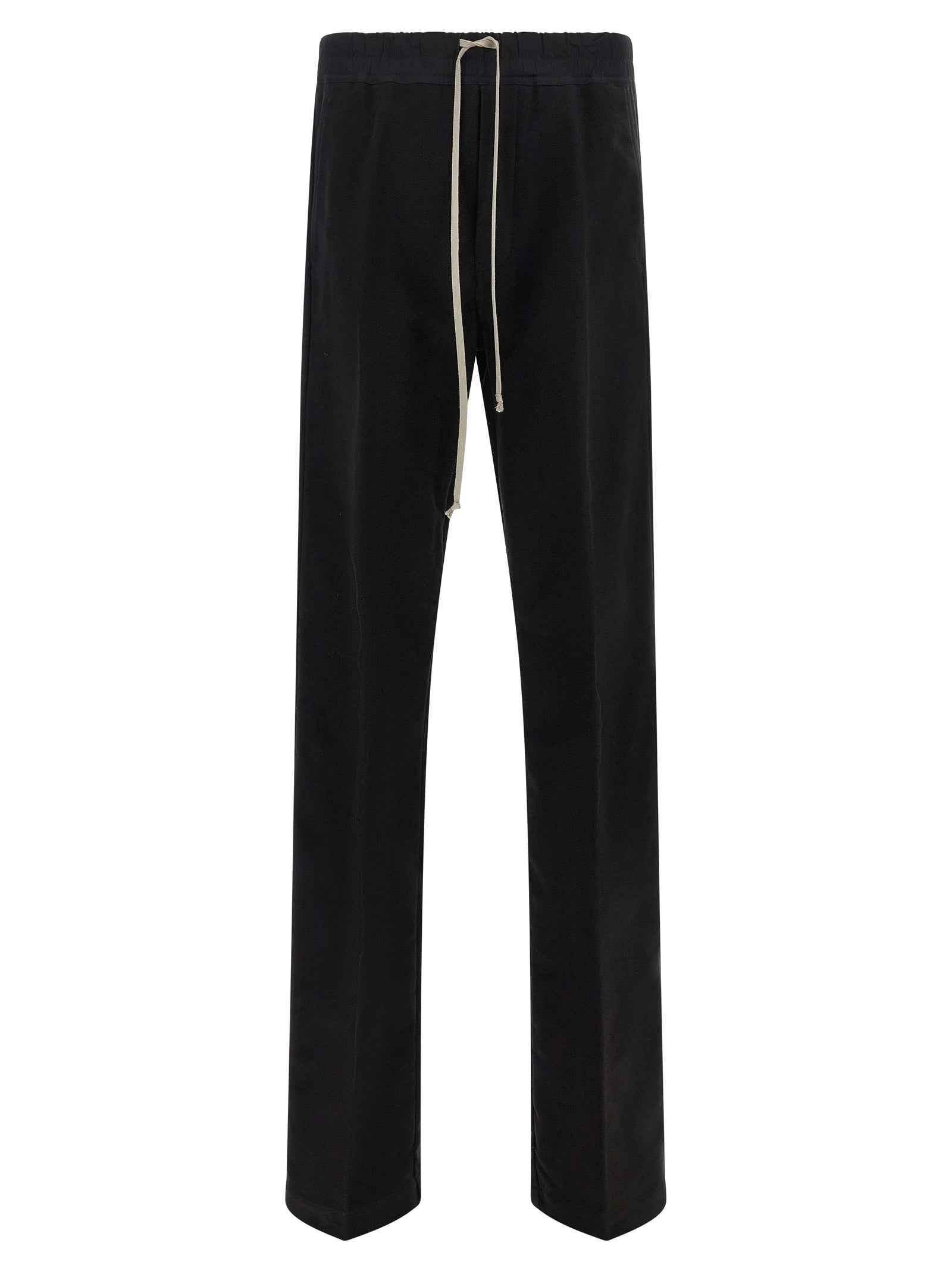 Black Cotton Casual Pants