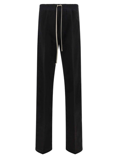 Black Cotton Casual Pants