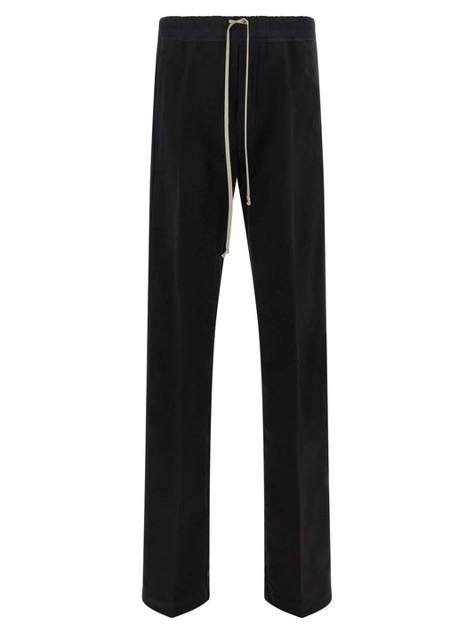 Black Cotton Casual Pants