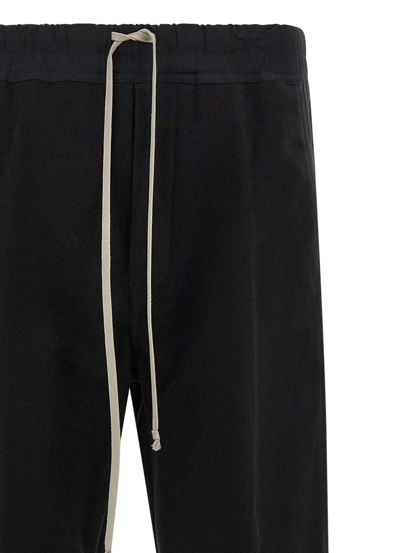Black Cotton Casual Pants