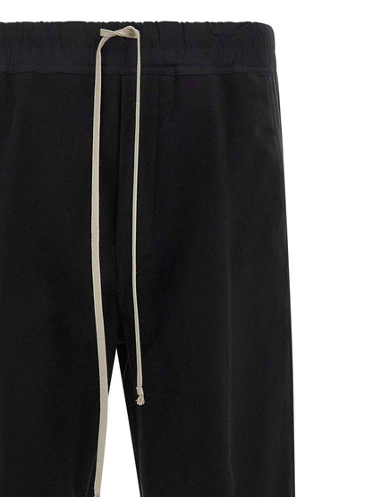 Black Cotton Casual Pants