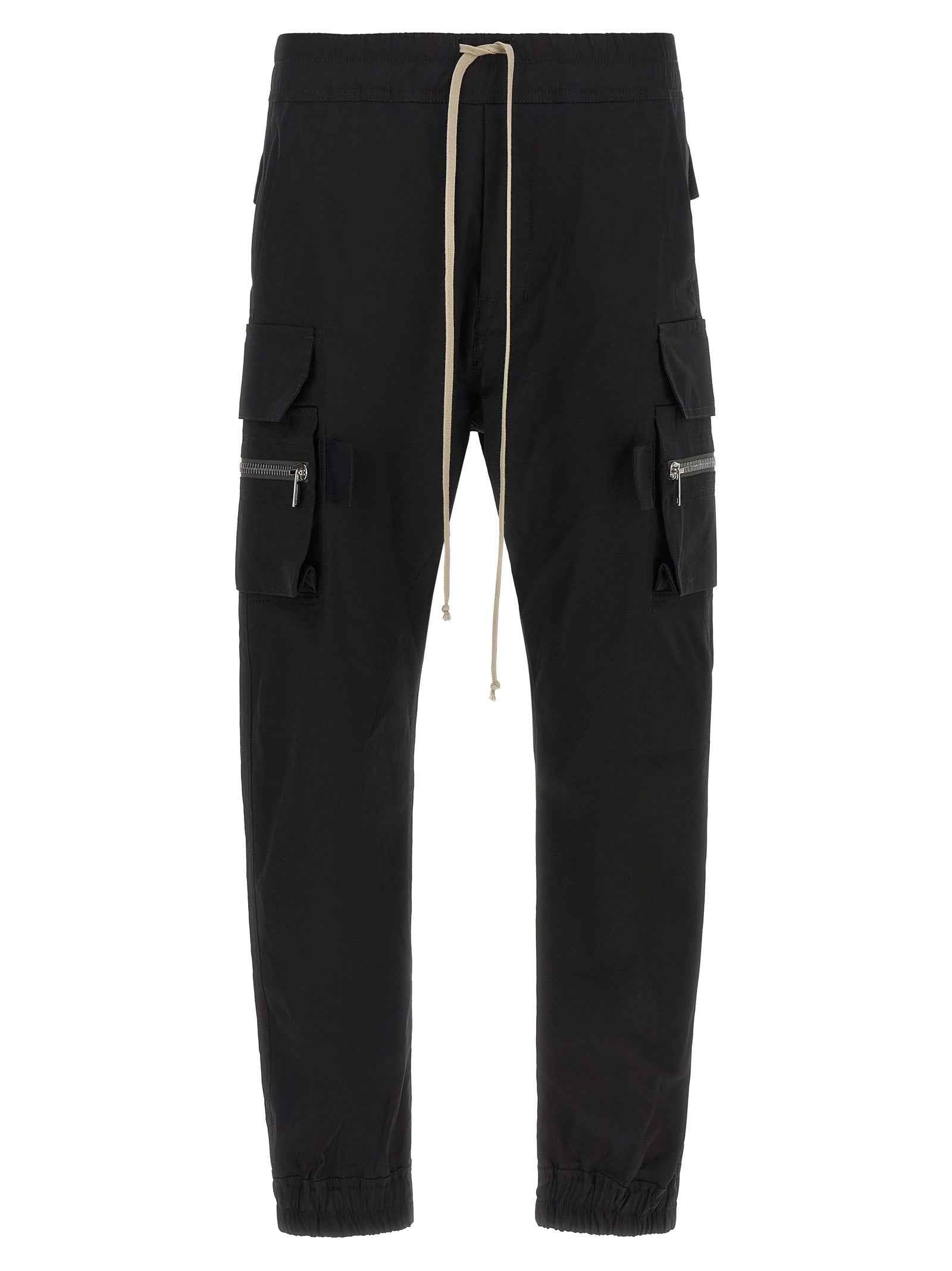 Black Cotton Cargo Pants