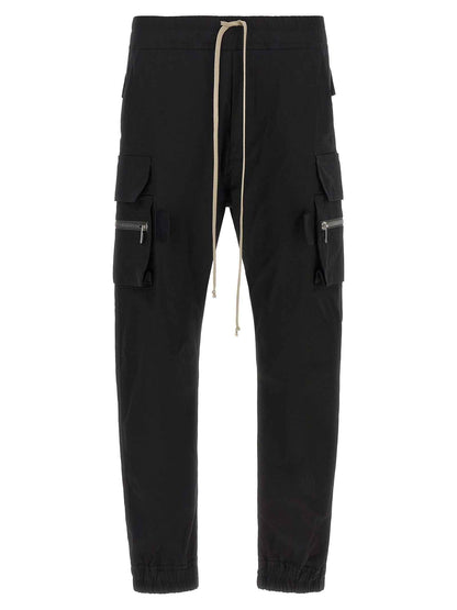 Black Cotton Cargo Pants